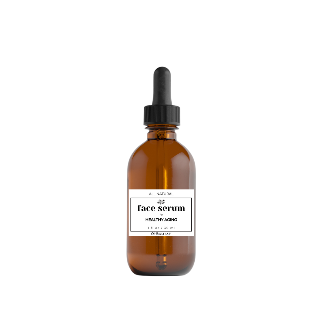 bottle of naturally lazy face serum